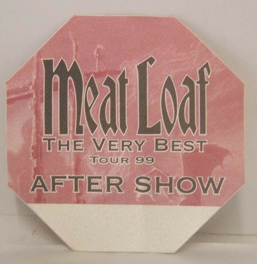 Meat Loaf - Original Tour Concert Cloth Backstage Pass
