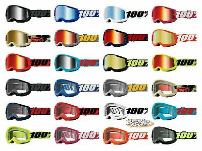 100% Strata 2 Goggles -all Colors- Offroad Mx Mtb Moto - Clear Or Mirror Lens