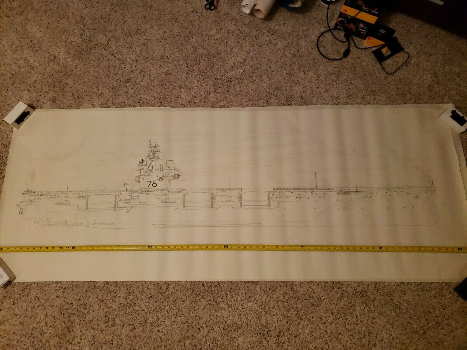 United States Navy Cvn-76 U.s. Carrier Ronald Reagan Line Drawings
