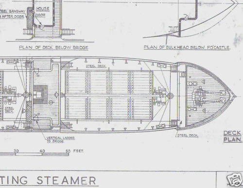"the Standard Coasting Steamer" Model Ship Plans, By Harold Underhill, Glasgow