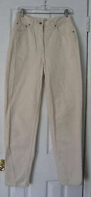 1990s Ann Taylor Off White Tapered Leg Jeans Pants Sz 8-10 Never Worn